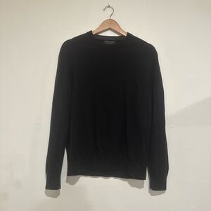 Banana Republic Men’s Black Merino Wool Crewneck Long Sleeve Size Medium